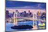 Tokyo Bay at Rainbow Bridge.-SeanPavonePhoto-Mounted Photographic Print