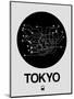 Tokyo Black Subway Map-NaxArt-Mounted Art Print