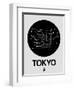 Tokyo Black Subway Map-NaxArt-Framed Art Print