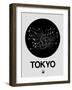 Tokyo Black Subway Map-NaxArt-Framed Art Print