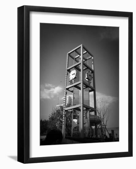 Tokyo City Clock-NaxArt-Framed Art Print