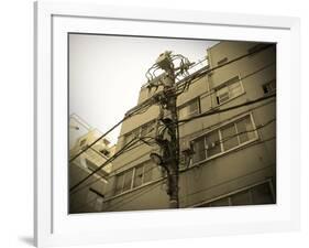 Tokyo City Electric Pole-NaxArt-Framed Art Print