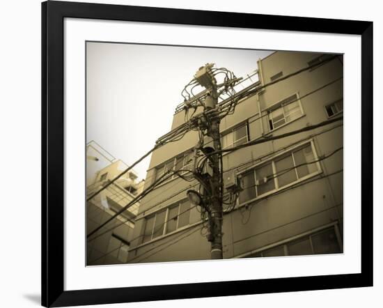 Tokyo City Electric Pole-NaxArt-Framed Art Print