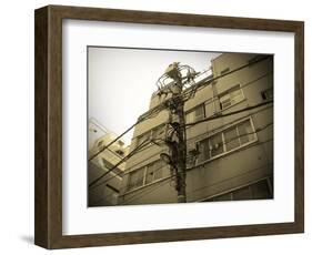 Tokyo City Electric Pole-NaxArt-Framed Art Print