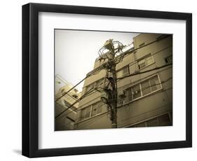 Tokyo City Electric Pole-NaxArt-Framed Art Print