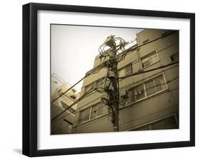 Tokyo City Electric Pole-NaxArt-Framed Art Print