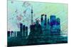 Tokyo City Skyline-NaxArt-Mounted Premium Giclee Print