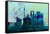 Tokyo City Skyline-NaxArt-Framed Stretched Canvas