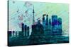 Tokyo City Skyline-NaxArt-Stretched Canvas