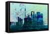 Tokyo City Skyline-NaxArt-Framed Stretched Canvas