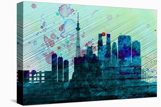 Tokyo City Skyline-NaxArt-Stretched Canvas