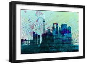 Tokyo City Skyline-NaxArt-Framed Art Print