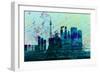 Tokyo City Skyline-NaxArt-Framed Art Print