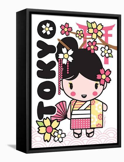 Tokyo Cutie-Joan Coleman-Framed Stretched Canvas