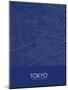 Tokyo, Japan Blue Map-null-Mounted Poster