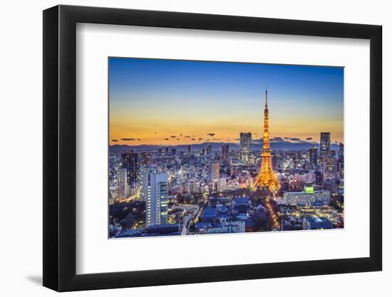 Tokyo, Japan City Skyline-SeanPavonePhoto-Framed Photographic Print