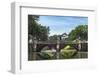 Tokyo, Japan. Imperial Palace, Edo Castle, with Nijubashi Bridge and moat-Miva Stock-Framed Photographic Print