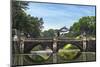 Tokyo, Japan. Imperial Palace, Edo Castle, with Nijubashi Bridge and moat-Miva Stock-Mounted Photographic Print