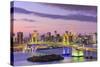 Tokyo, Japan Skyline with Rainbow Bridge and Tokyo Tower-Sean Pavone-Stretched Canvas