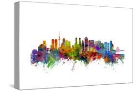 Tokyo Japan Skyline-Michael Tompsett-Stretched Canvas