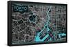 Tokyo - Map-Trends International-Framed Poster