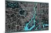 Tokyo - Map-Trends International-Mounted Poster