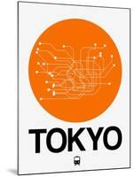 Tokyo Orange Subway Map-NaxArt-Mounted Art Print