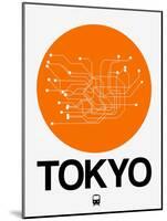 Tokyo Orange Subway Map-NaxArt-Mounted Art Print