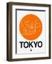 Tokyo Orange Subway Map-NaxArt-Framed Art Print