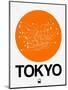 Tokyo Orange Subway Map-NaxArt-Mounted Art Print