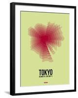 Tokyo Radiant Map 1-NaxArt-Framed Art Print