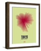 Tokyo Radiant Map 1-NaxArt-Framed Art Print