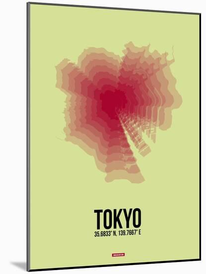 Tokyo Radiant Map 1-NaxArt-Mounted Art Print