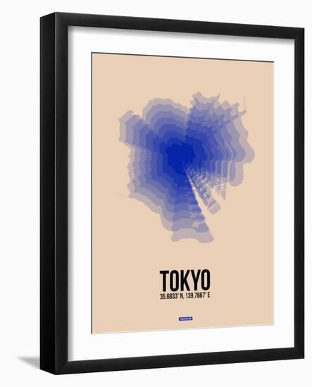 Tokyo Radiant Map 2-NaxArt-Framed Art Print
