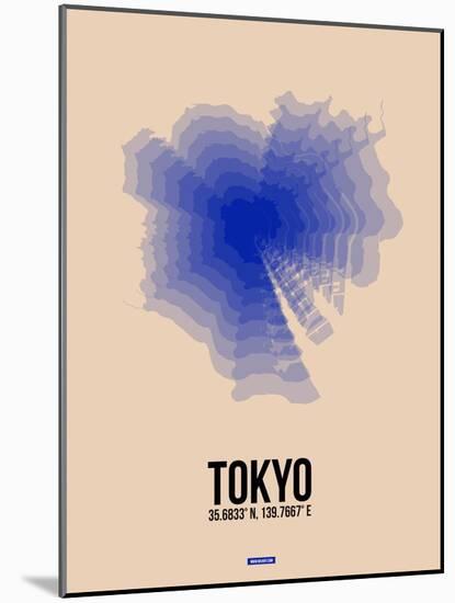 Tokyo Radiant Map 2-NaxArt-Mounted Art Print