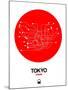 Tokyo Red Subway Map-NaxArt-Mounted Art Print