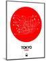 Tokyo Red Subway Map-NaxArt-Mounted Art Print