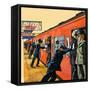 Tokyo's Crowded Underground Trains-Harry Green-Framed Stretched Canvas