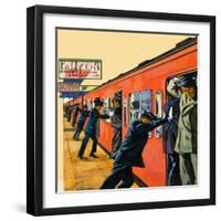 Tokyo's Crowded Underground Trains-Harry Green-Framed Giclee Print