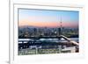 Tokyo Skyline at Dusk, View of Asakusa District, Sumida River and Skytree-Roland Nagy-Framed Photographic Print