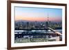 Tokyo Skyline at Dusk, View of Asakusa District, Sumida River and Skytree-Roland Nagy-Framed Photographic Print