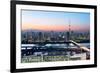 Tokyo Skyline at Dusk, View of Asakusa District, Sumida River and Skytree-Roland Nagy-Framed Photographic Print