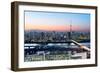 Tokyo Skyline at Dusk, View of Asakusa District, Sumida River and Skytree-Roland Nagy-Framed Premium Photographic Print