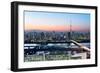 Tokyo Skyline at Dusk, View of Asakusa District, Sumida River and Skytree-Roland Nagy-Framed Premium Photographic Print