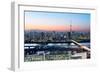 Tokyo Skyline at Dusk, View of Asakusa District, Sumida River and Skytree-Roland Nagy-Framed Premium Photographic Print