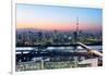 Tokyo Skyline at Dusk, View of Asakusa District, Sumida River and Skytree-Roland Nagy-Framed Photographic Print