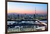 Tokyo Skyline at Dusk, View of Asakusa District, Sumida River and Skytree-Roland Nagy-Framed Photographic Print