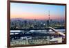 Tokyo Skyline at Dusk, View of Asakusa District, Sumida River and Skytree-Roland Nagy-Framed Photographic Print