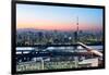 Tokyo Skyline at Dusk, View of Asakusa District, Sumida River and Skytree-Roland Nagy-Framed Photographic Print