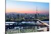 Tokyo Skyline at Dusk, View of Asakusa District, Sumida River and Skytree-Roland Nagy-Stretched Canvas
